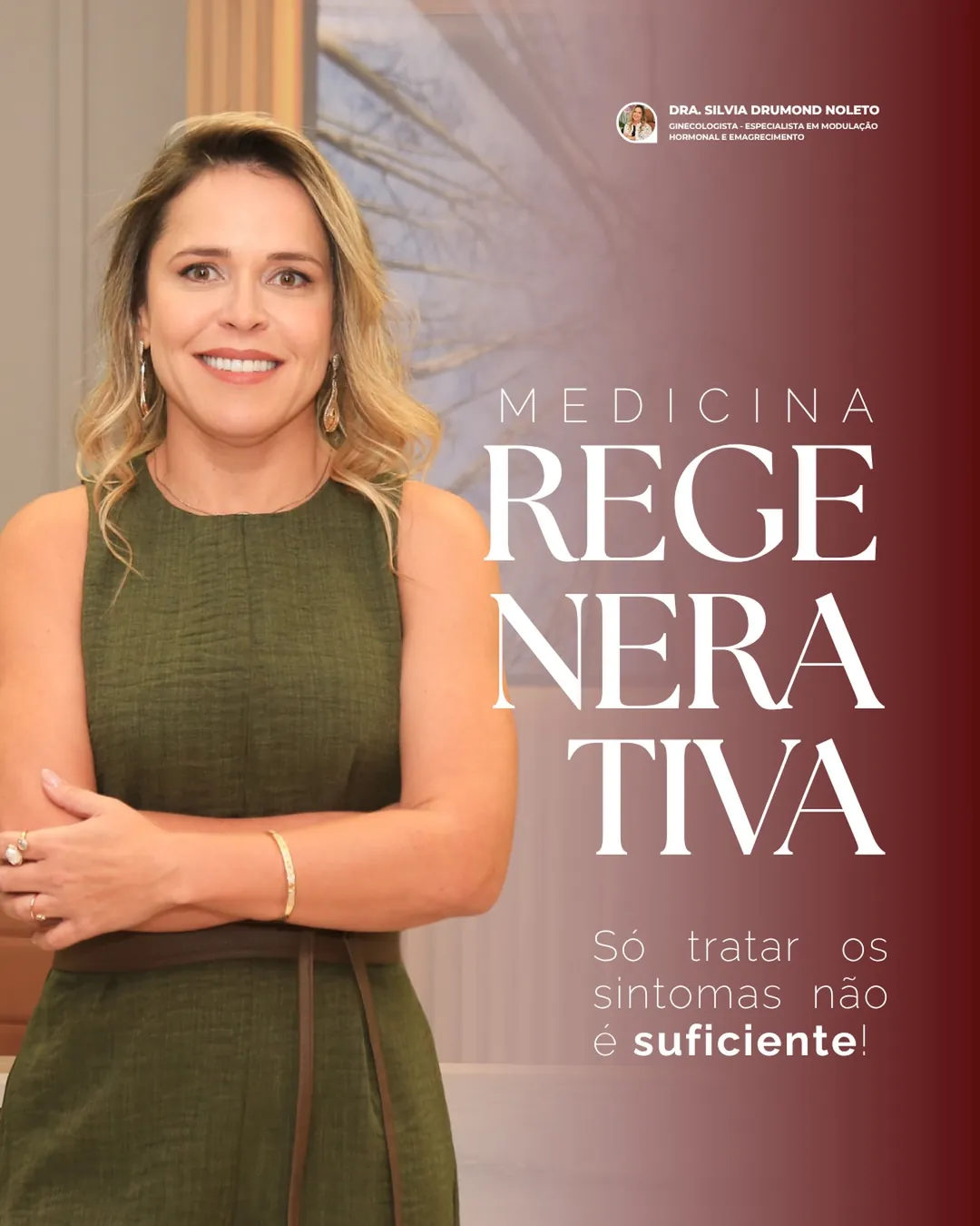 Dra. Silvia em post sobre medicina regenerativa